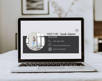 Real Estate Email Signature Template: Editable Canva Design (Digital Download)