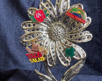 Vintage Gold-Tone Sunflower Earring Holder by Torino
