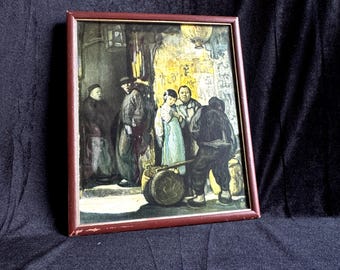 1920’s Framed Lithograph Print by Wylog Fong, titled “Chinatown”