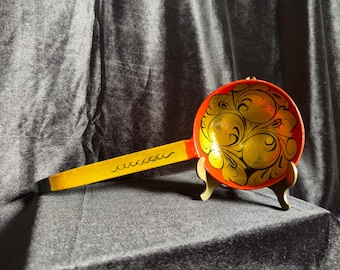 Vintage Handpainted Folk Art Russian Khokhloma Ladle Spoon