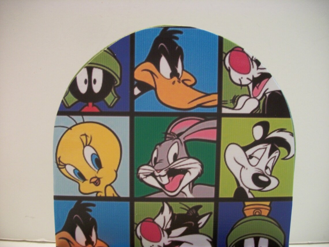 Looney Tunes Inspired Calendar Perpetual Wood Block Character Etsy