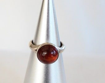 Size 6 1/4 Amber & Sterling Silver Ring by Niels Erik From