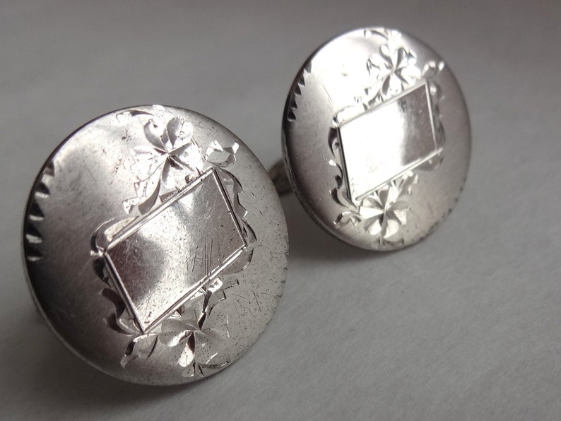 Engraved Sterling Cuff Links