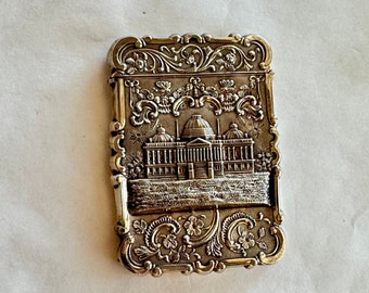 Silver Calling Card Case with US Capitol Attributed to Leonard & Wilson