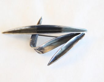 Danish Modern Sterling Silver Pin by Gertrude Engel Rougie for Michelsen