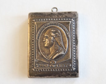 Sterling Silver Stamp Box Potentially Owned by Alexander Diven Civil War Union Army
