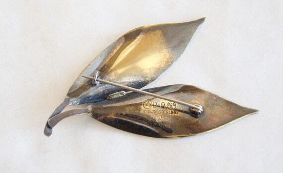 Extra Large David Andersen Sterling Silver Red En… - image 4