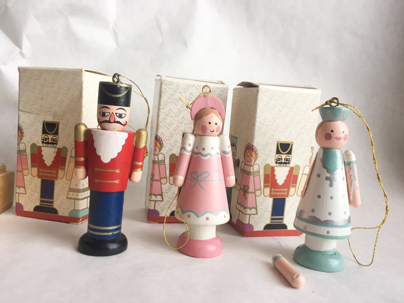 Sugarplum Fairy and Clara 3 Ornaments by Avon Nutcracker