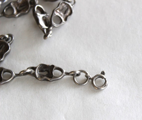 Sterling Silver Padlock Link Necklace - image 5