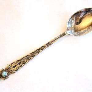 1950s Dine / Navajo Made Figural Silver Spoon with Stamping