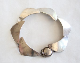 Sterling Silver Boomerang Bracelet by Niels Erik From - Denmark