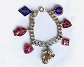 Marine Corps Charm Bracelet with 1st -6th Division Insignia