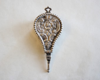 Antique Sterling Silver Bellows Shaped Trinket Box