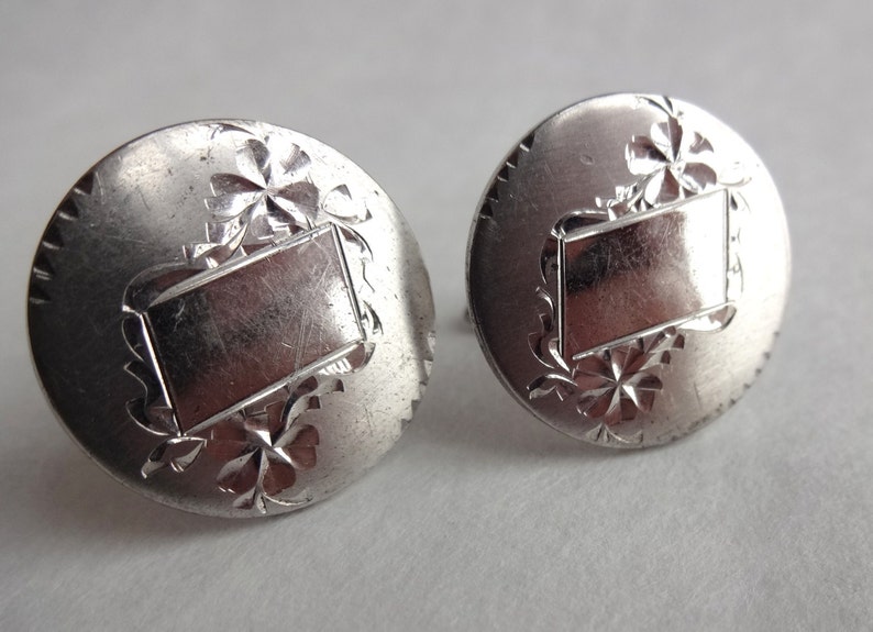 Engraved Sterling Cuff Links