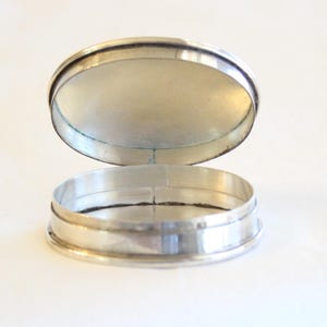 Vintage Sterling Silver Pill Box with Hand Chased Design