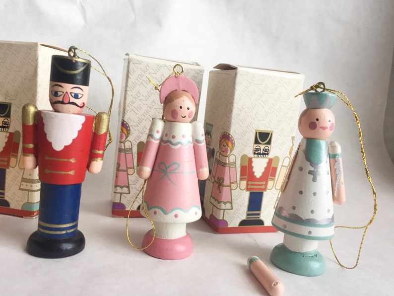 Sugarplum Fairy and Clara 3 Ornaments by Avon Nutcracker