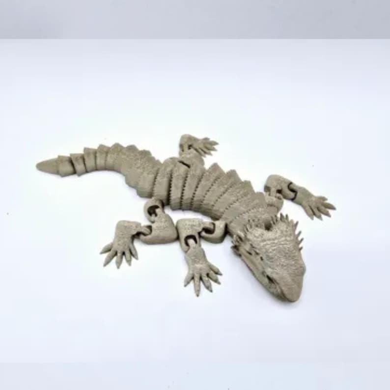 Bearded Dragon 3D STL File, 3D Printable Articulated Lizard Flexi ...