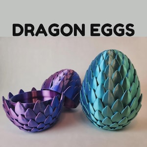 Dragon Egg 3D STL File Mystery Dragon Egg Container Fantasy Egg Storage Box 3D Print Model Threaded Dragon Egg STL Digital Download