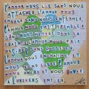 Acrylic Painting UNIVERSAL LOVE MESSAGE
