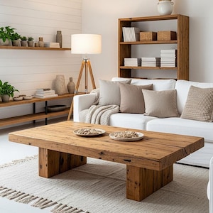 Reclaimed Wood Coffee Table for Living Room Rustic Coffee Table Wooden Coffee Table Large Coffee Table Live Edge Coffee Table