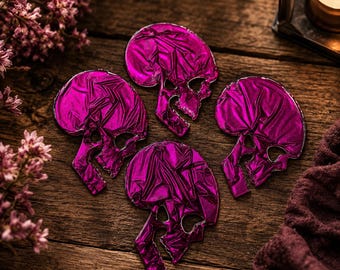 Handmade Resin Skull Coasters | Gothic Drink Coasters | Skull Barware Set | Home Decor | Gothic Gift | Halloween Decor | Unique Resin Art
