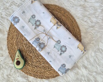 Cotton Muslin Baby Blanket: Waffle Weave Wrap