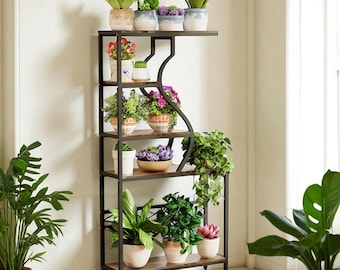 Support pour plantes moderne| étagère à plantes, support de fleurs, support d'affichage, étagère rustique pour salon, balcon, bureau