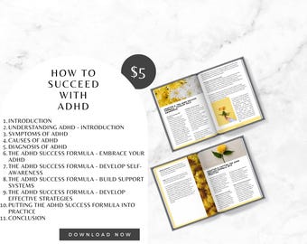 Adult ADHD Workbook: Therapy Journal & Emotional Regulation (Digital Download)