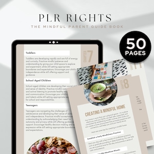 Mindful Parenting Ebook Guide: PLR Resell Rights, Canva Template (Digital Download)
