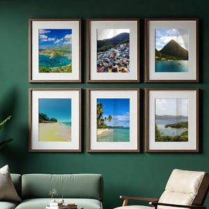 Caribbean Wall Art Set of 6 – Color Tropical Photography Prints – Beach and Ocean Landscape Digital Download – Coastal Home or Office Decor