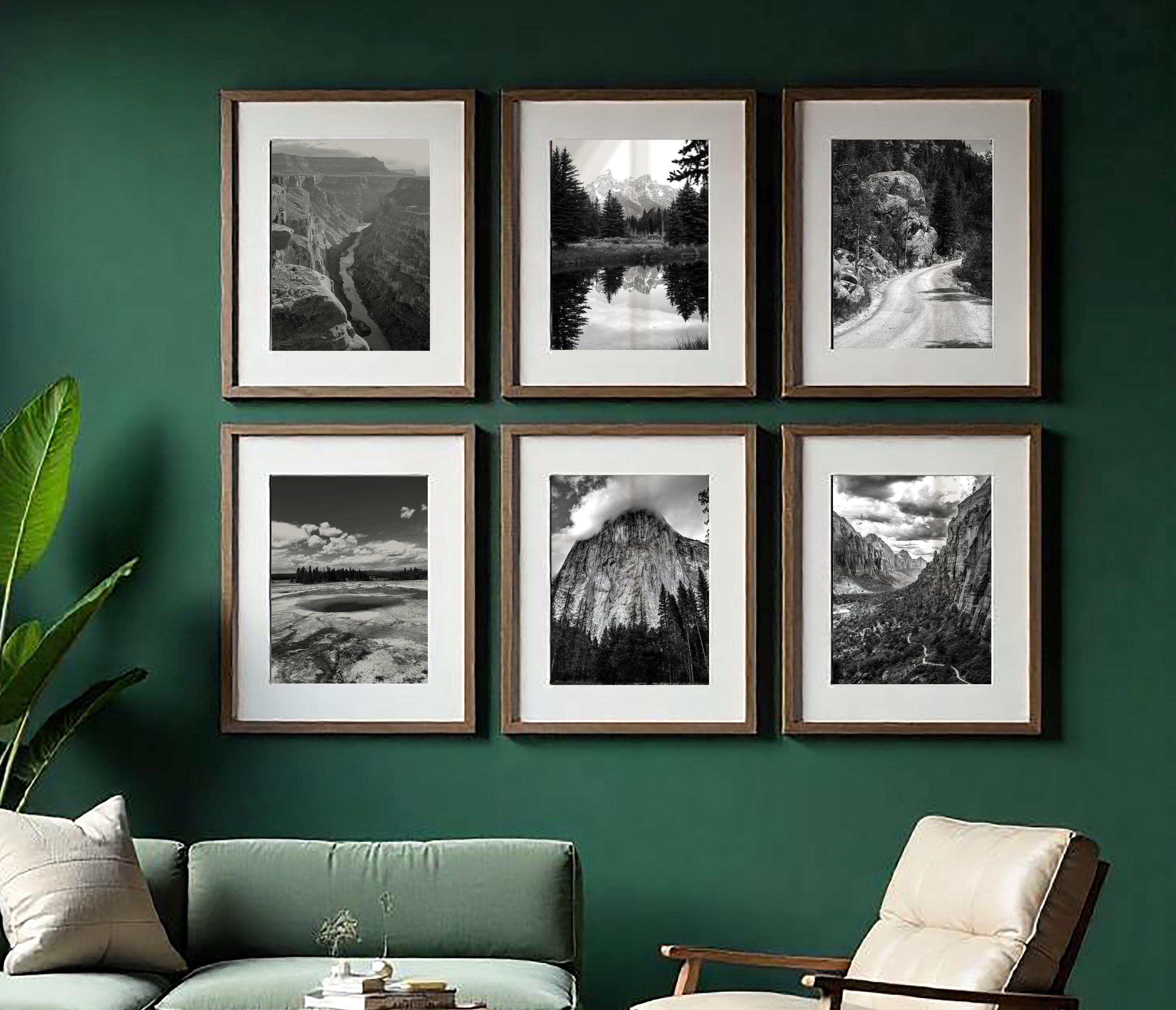 US National Parks Wall Art Set of 6 – Black and White Photography Prints – Nature Landscape Gallery Digital Download Home Decor prints