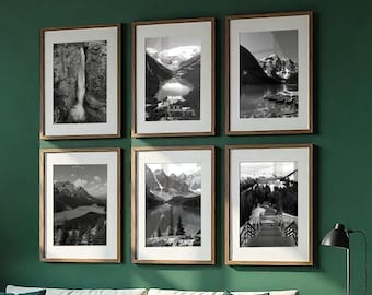 Banff National Park Wall Art Set of 6 –  Nature Photography Prints – Canadian Rockies Landscape Digital Download for Home Decor