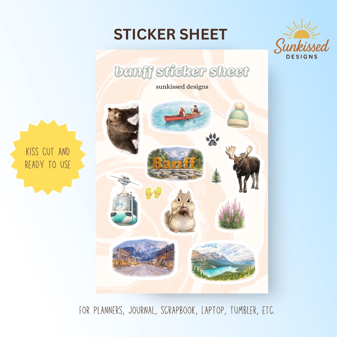 Shellshag Sticker Banf BANFF Stickers | Vinyl Decals for Water Bottles, Laptops, Journals ...