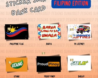 Bankkarten-Aufkleber mit philippinischen Themen | Lustige & stolze Pinoy Designs | Kartensticker für EC-/Kreditkarten
