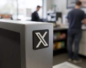 NFC Social Token NTAG213 (36 mm) • Square | On-Metal Ready • Adhesive • Tap to Scan Icon | GoToTags