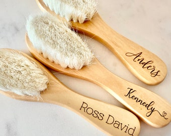 Baby Keepsake Hair Brush | Wooden Personalized Engraved Name