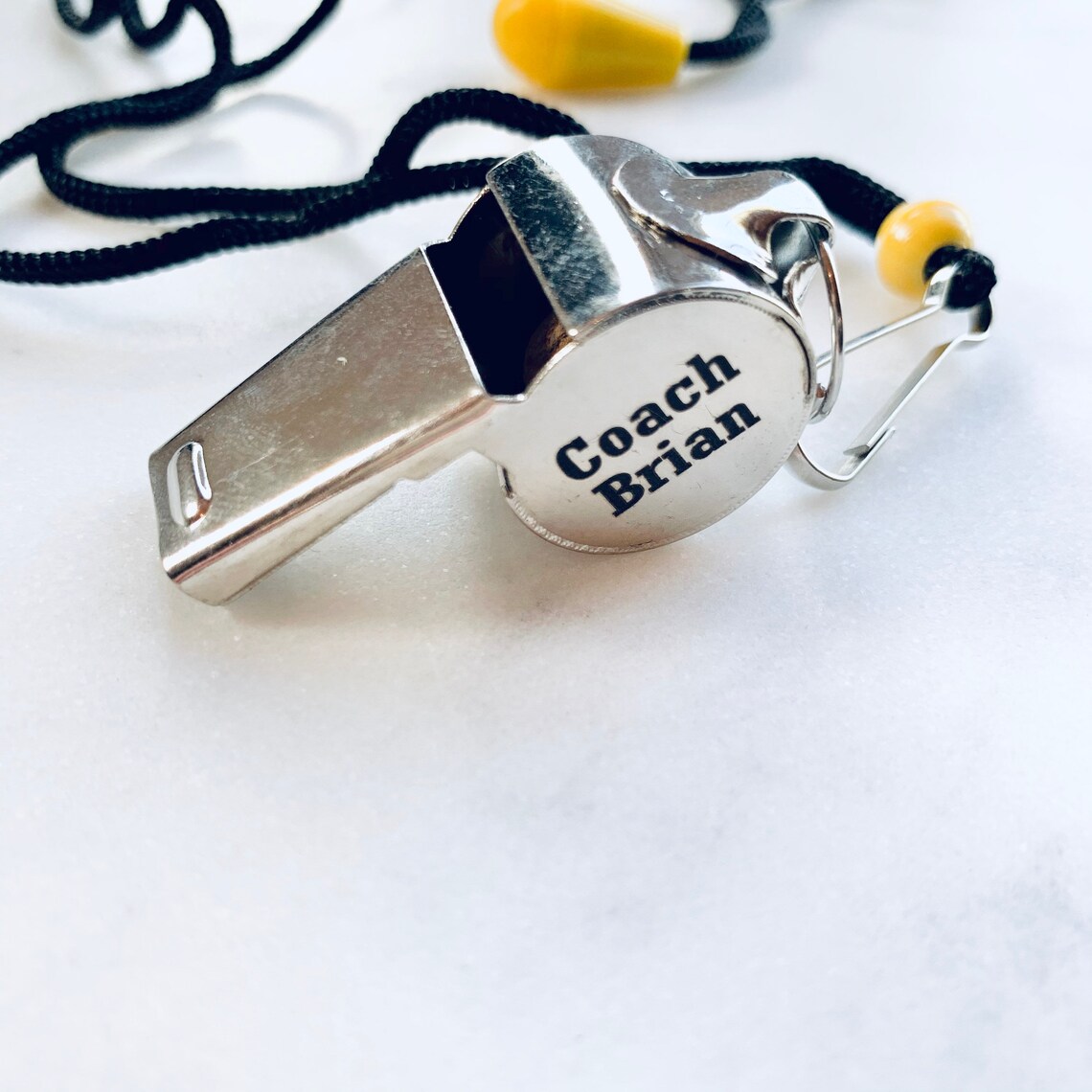 Personalized Coach Whistle Steel Logo Engraved Etsy