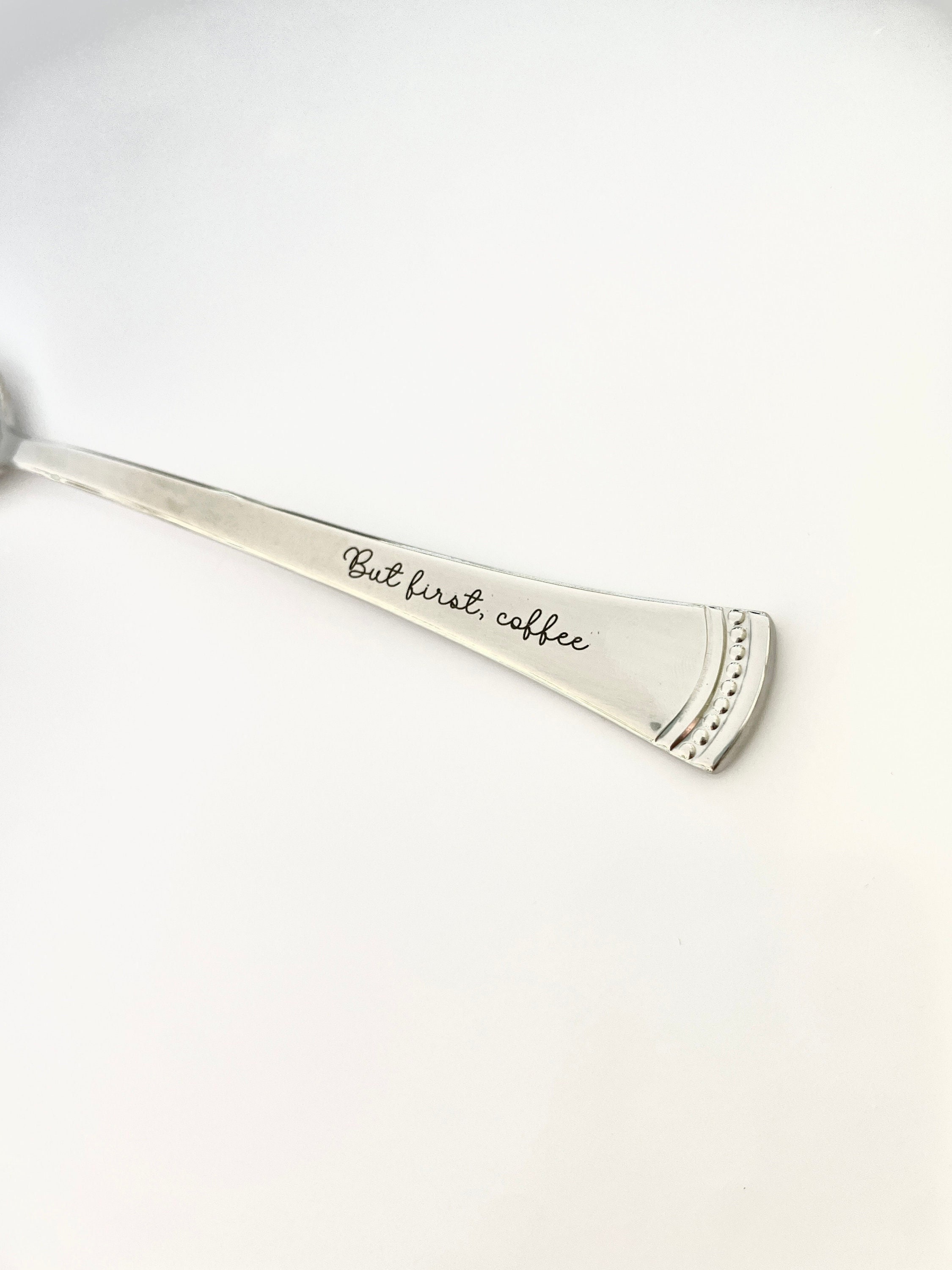 ‘But First Coffee’ Stainless Steel Espresso Spoon – Engraved Novelty Spoon With Gift Box, Dishwasher Safe - View #12