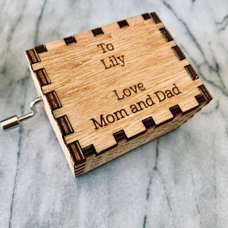 Personalized Music Box You Are My Sunshine Wind up Crank Etsy