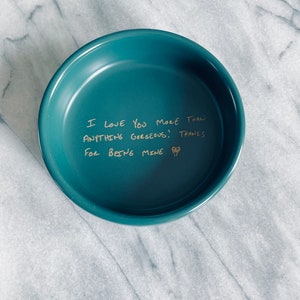 Actual Handwriting Gift, Trinket Dish, Ring Tray, Jewelry Plate, Personalized Custom Pink, White, Green or Black image 8