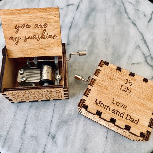 You Are My Sunshine Wind up Music Box Personalized Hand Made Etsy