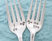 I do , me too . Vintage Wedding Forks "priscilla / lady ann", Hand Stamped Forks , Clearance