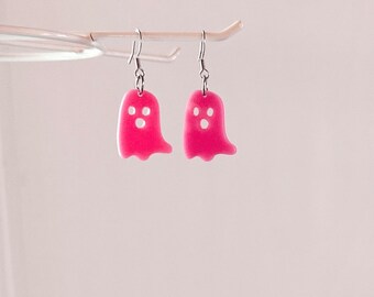 Pink Ghost Earrings