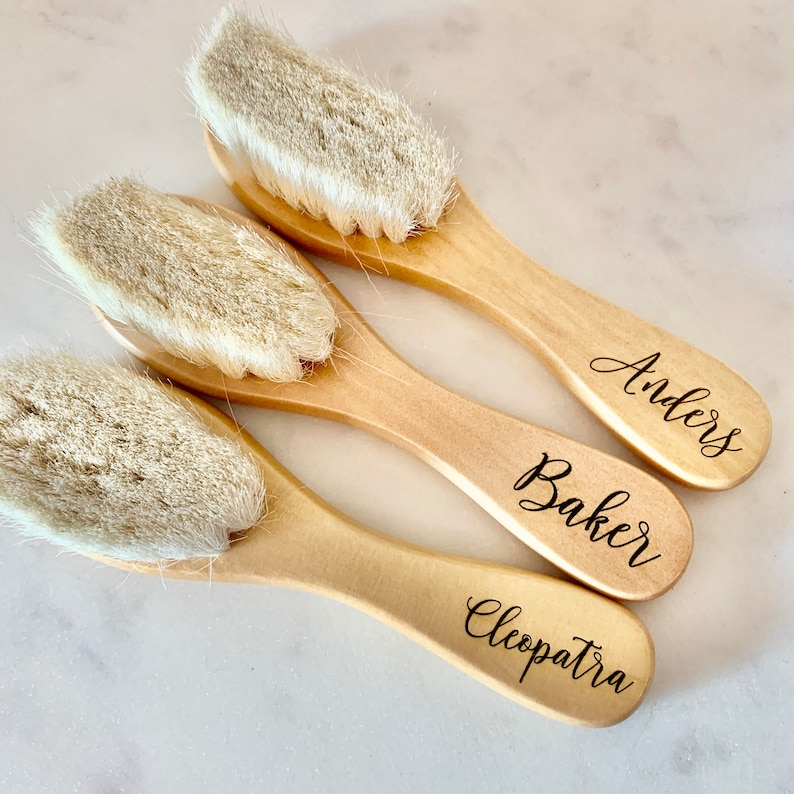 Baby Keepsake Hair Brush Wooden Personalized Engraved Name Etsy UK
