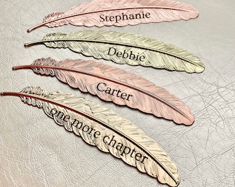 Feather Personalized Bookmark