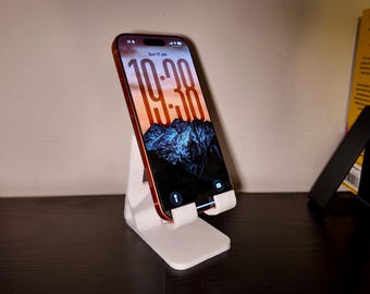 Minimal Desk Phone Stand | Space-Saving Phone Holder for Office, Gaming Desks & Vanlife Workstations