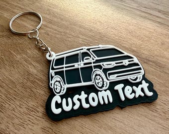 Personalised VW Transporter Keyring – Custom Camper Van Keychain Gift