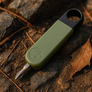 Mini Magnetic Screwdriver with Bit Storage Drawer EDC Pocket Tool