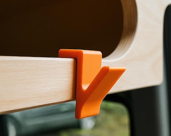 Van Cubby Hole Hooks (3 Pack): Campervan Storage Solution, Fits 16mm Panels