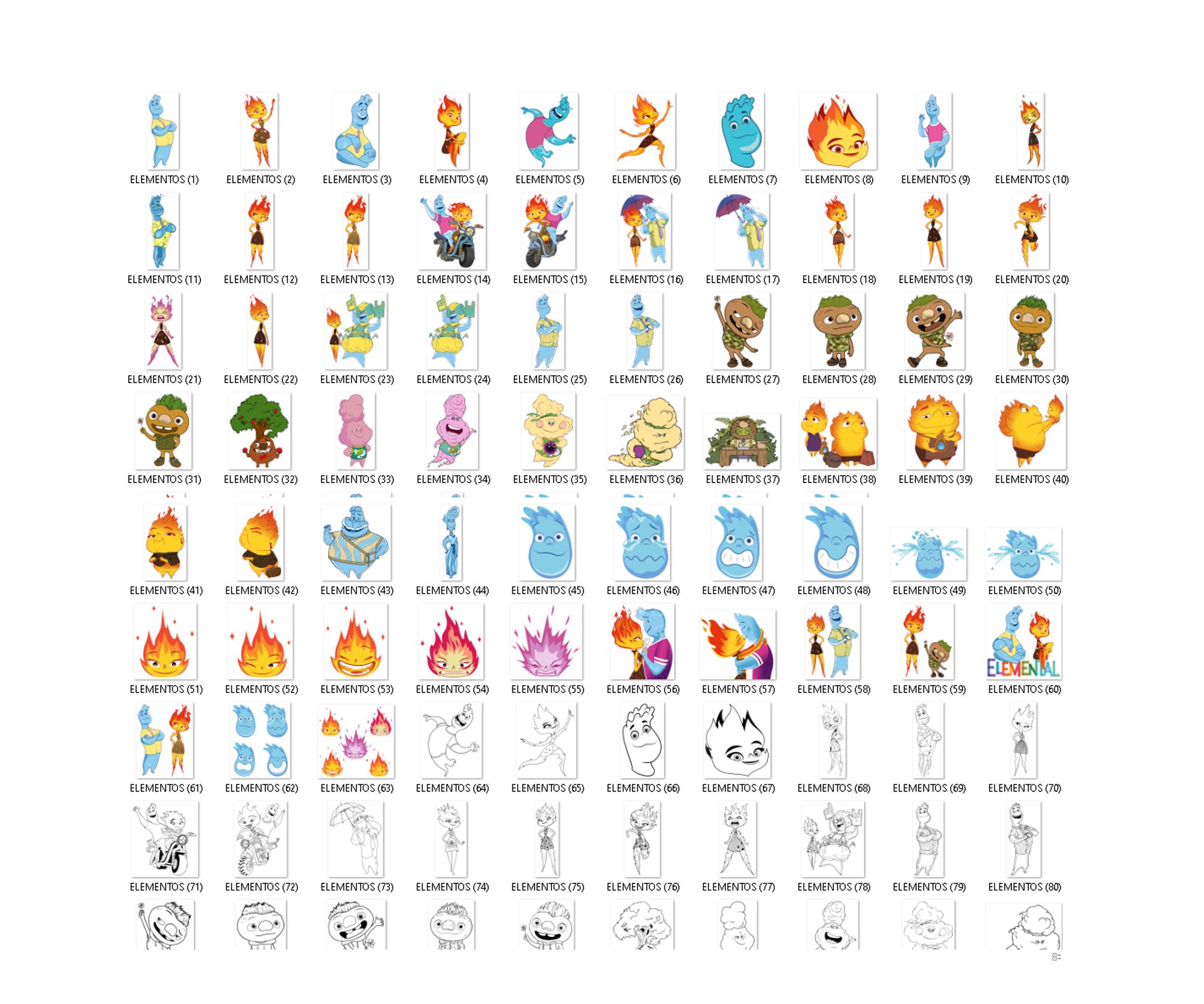 Elemental Clipart Pack Png, Elemental Bundle Pack Seamless Pattern ...